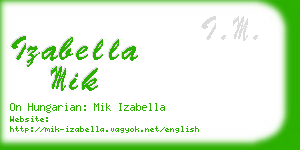 izabella mik business card